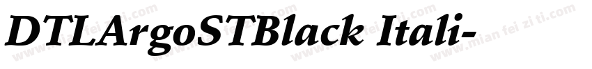 DTLArgoSTBlack Itali字体转换